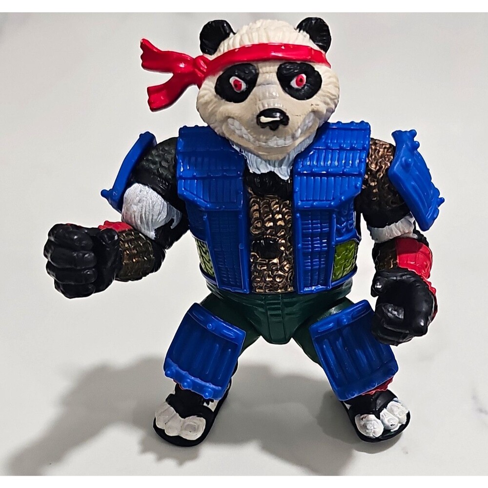 Vintage 1990 TMNT Panda Khan Action Figure Playmates Teenage Mutant Turtles
